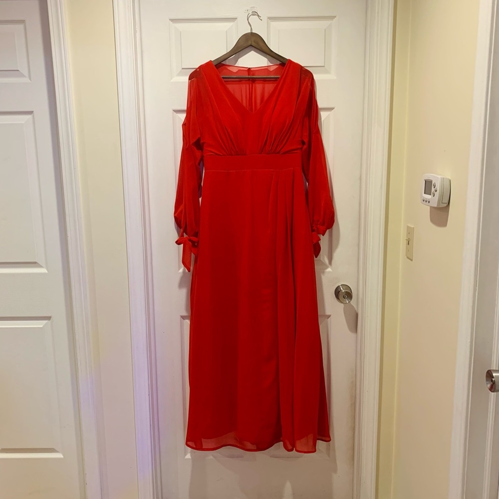 Size 10 Red Azazie dress